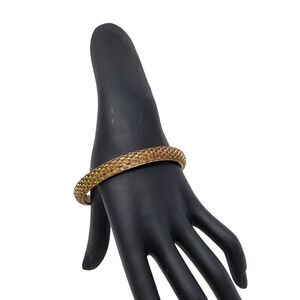Bangle Bracelet Bronze Gold‎ Weaved Scale Snake Texture Metal Layering Glam Gift